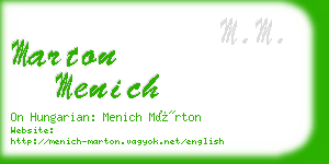 marton menich business card